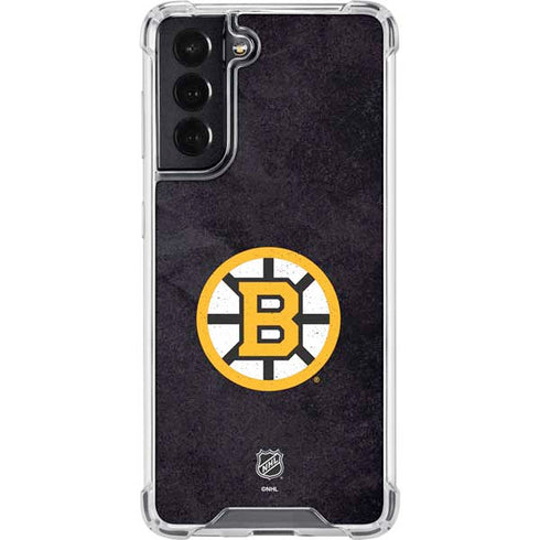 NHL Boston Bruins Distressed Galaxy S22 Clear Case
