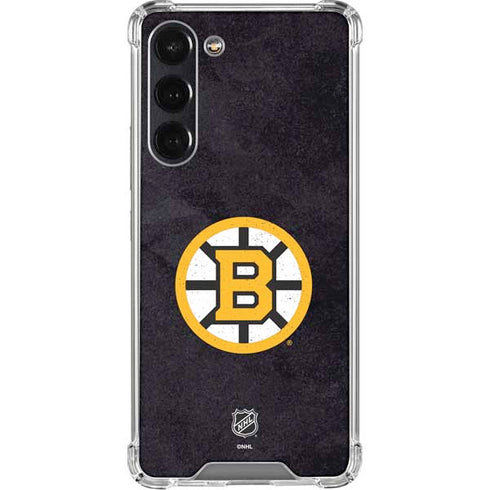NHL Boston Bruins Distressed Galaxy S23 FE Clear Case