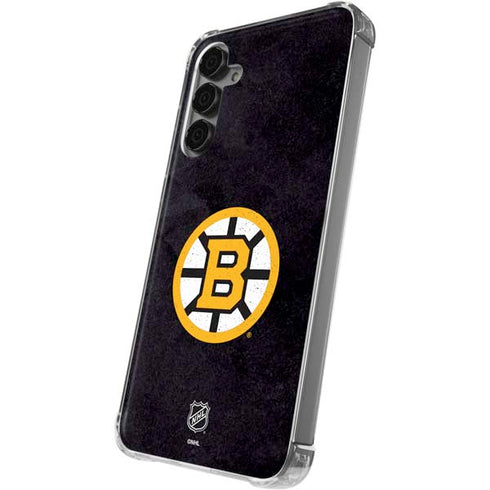 NHL Boston Bruins Distressed Galaxy S24 Plus Clear Case