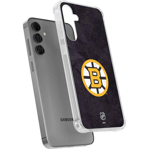 NHL Boston Bruins Distressed Galaxy S24 Plus Clear Case