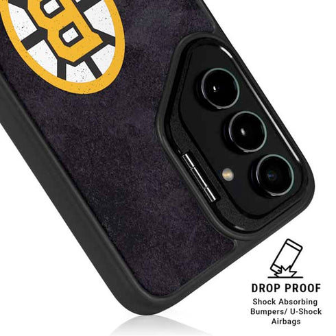 NHL Boston Bruins Distressed Galaxy S25 FE Kickstand Case
