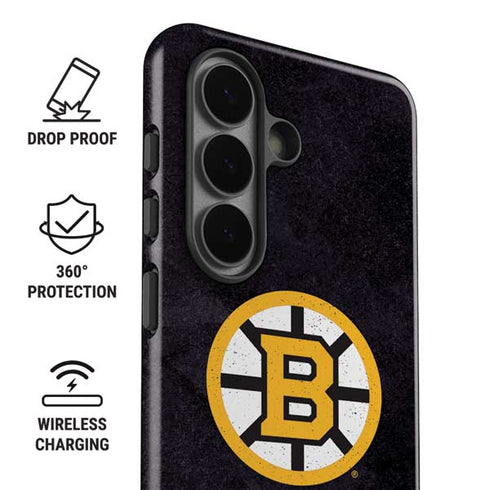 NHL Boston Bruins Distressed Galaxy S26 Plus Impact Case