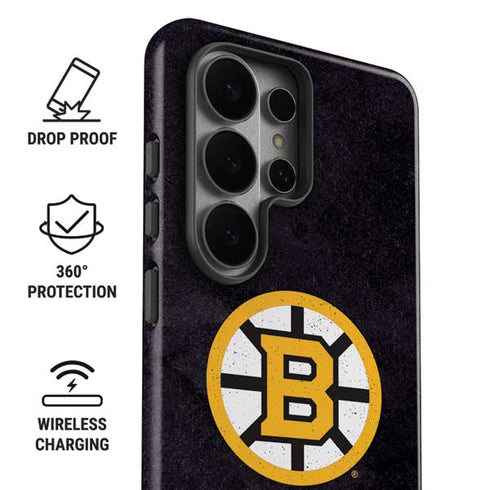 NHL Boston Bruins Distressed Galaxy S26 Ultra Impact Case