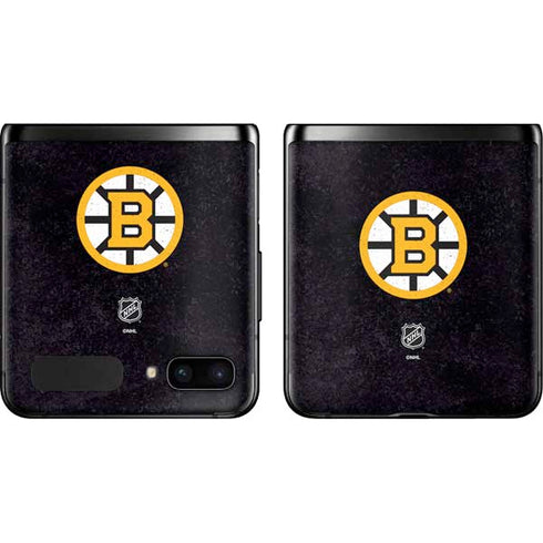 NHL Boston Bruins Distressed Galaxy Z Flip Skin