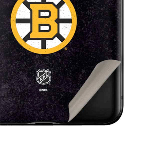 NHL Boston Bruins Distressed Galaxy Z Flip Skin