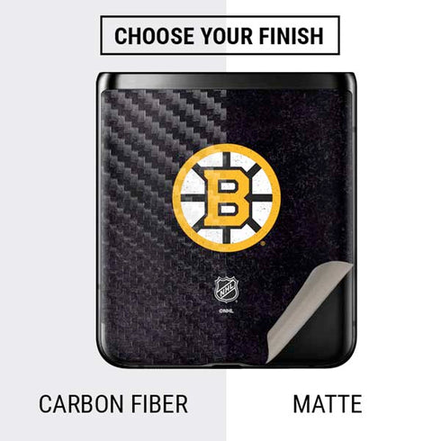 NHL Boston Bruins Distressed Galaxy Z Flip Skin