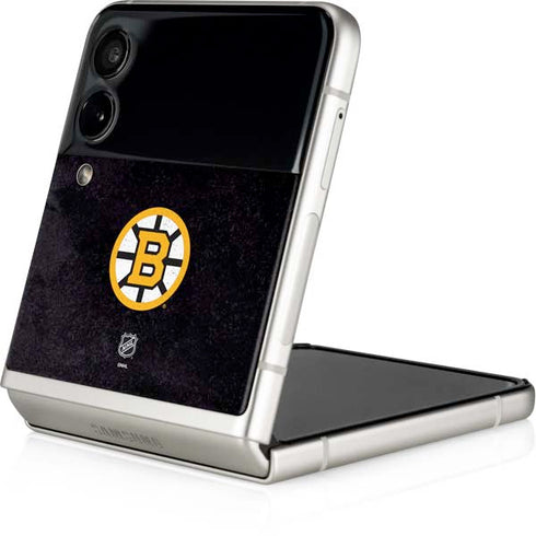 NHL Boston Bruins Distressed Galaxy Z Flip3 5G Skin