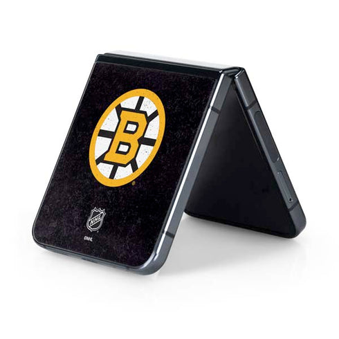 NHL Boston Bruins Distressed Galaxy Z Flip5 5G Skin