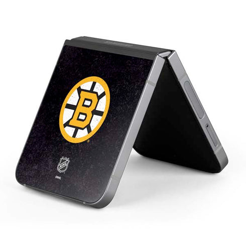 NHL Boston Bruins Distressed Galaxy Z Flip6 Skin