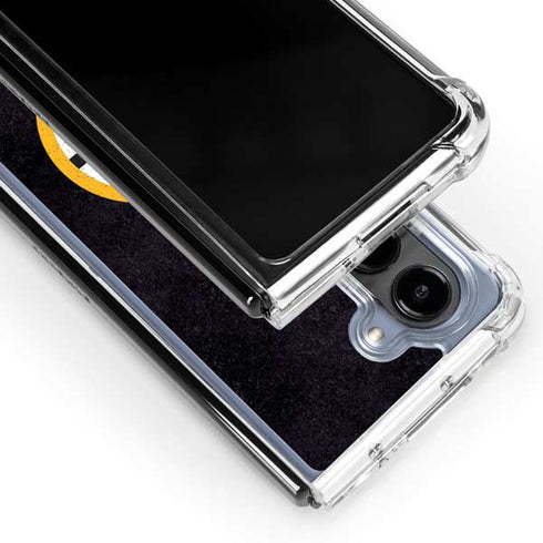 NHL Boston Bruins Distressed Galaxy Z Fold5 5G Clear Case