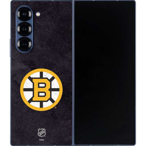 NHL Boston Bruins Distressed Galaxy Z Fold6 Skin