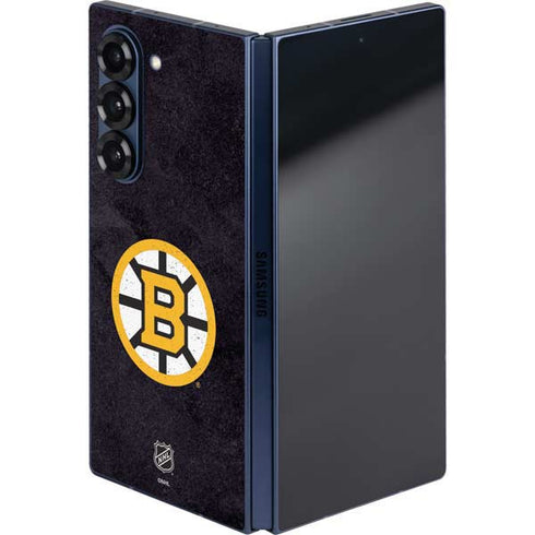 NHL Boston Bruins Distressed Galaxy Z Fold6 Skin