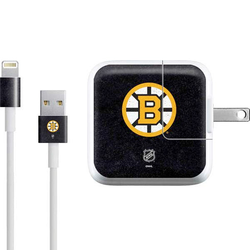 NHL Boston Bruins Distressed iPad Charger (10W USB) Skin