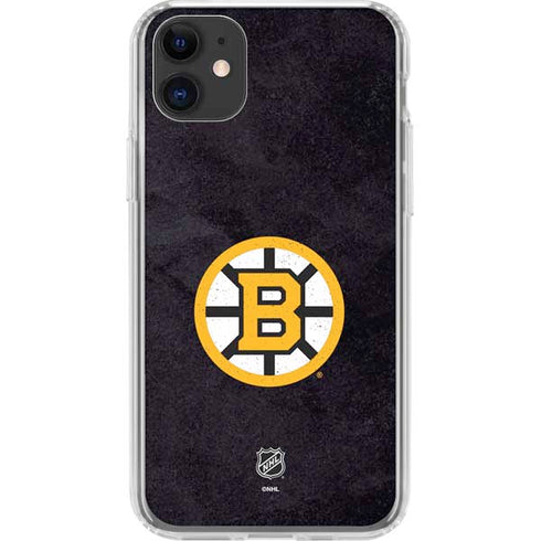 NHL Boston Bruins Distressed iPhone 11 Clear Case