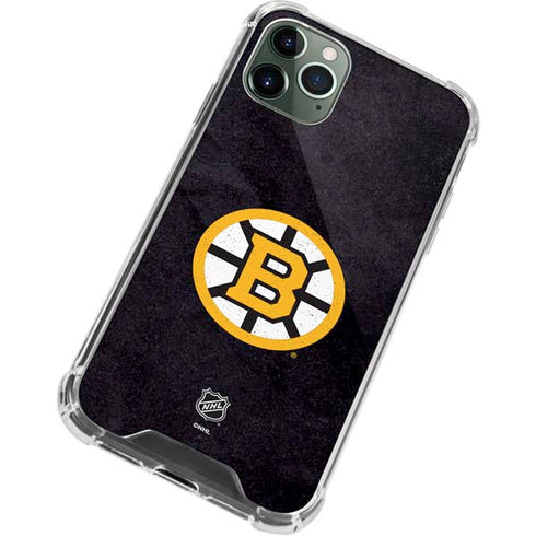 NHL Boston Bruins Distressed iPhone 11 Pro Max Clear Case