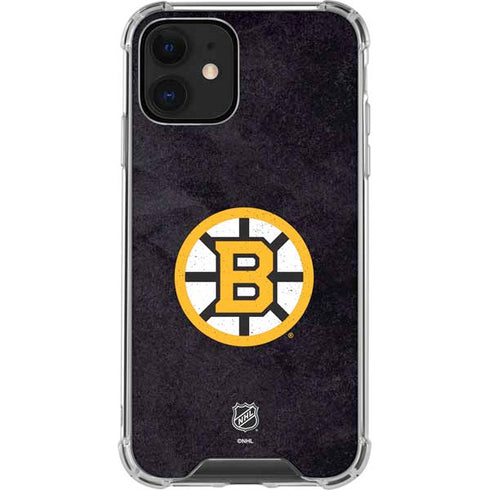 NHL Boston Bruins Distressed iPhone 12 Clear Case