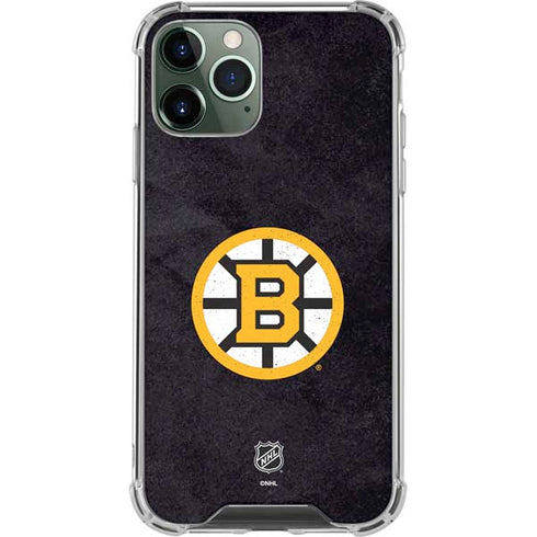NHL Boston Bruins Distressed iPhone 12 Pro Max Clear Case