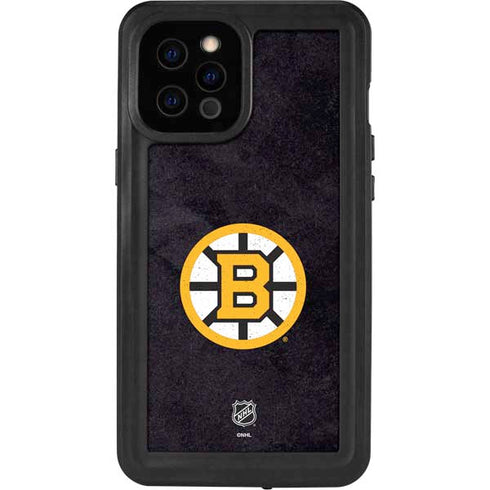 NHL Boston Bruins Distressed iPhone 12 Pro Max Waterproof Case