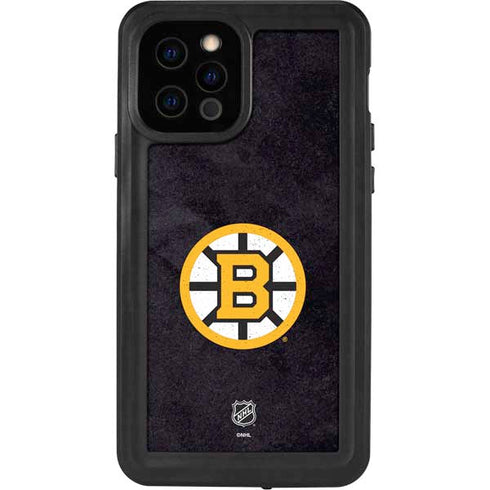 NHL Boston Bruins Distressed iPhone 12 Pro Waterproof Case