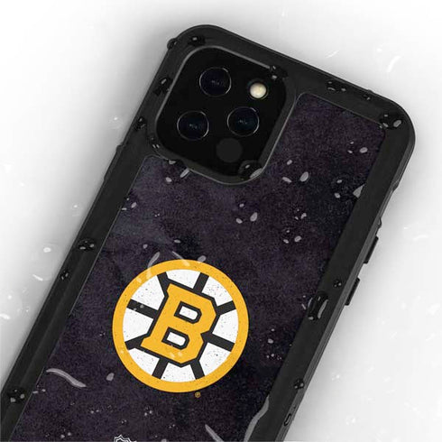 NHL Boston Bruins Distressed iPhone 12 Pro Waterproof Case