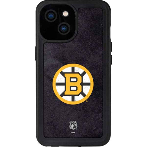 NHL Boston Bruins Distressed iPhone 13 Mini Waterproof Case