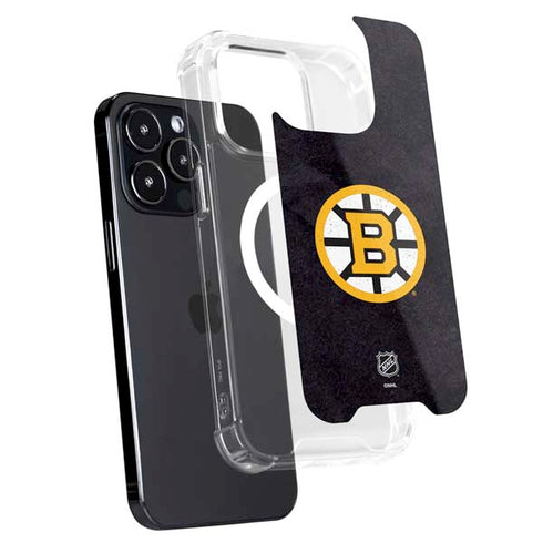 NHL Boston Bruins Distressed iPhone 13 Pro Max MagSafe Case