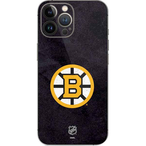 NHL Boston Bruins Distressed iPhone 13 Pro Max Skin