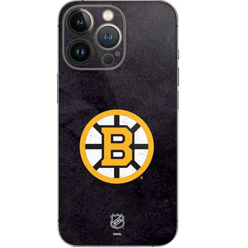 NHL Boston Bruins Distressed iPhone 13 Pro Skin