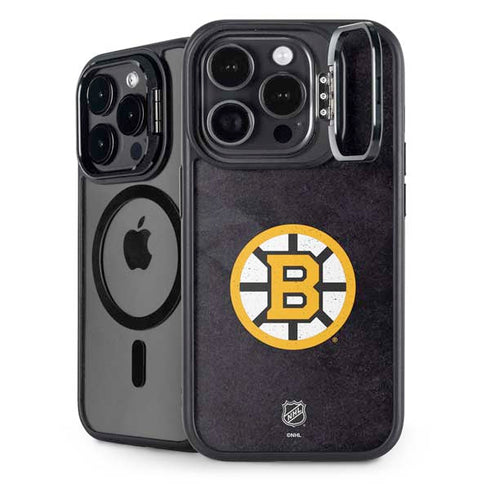 NHL Boston Bruins Distressed iPhone 14 Pro Kickstand Case