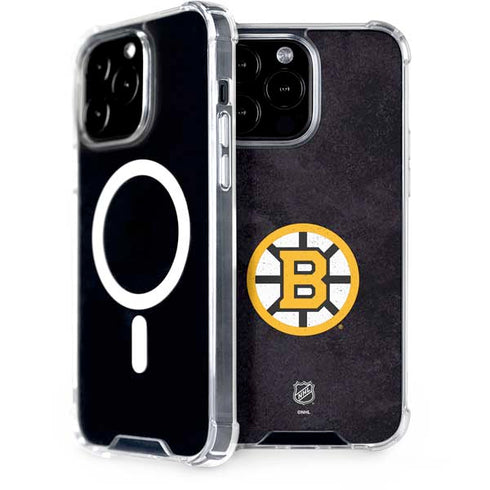 NHL Boston Bruins Distressed iPhone 14 Pro Max MagSafe Case