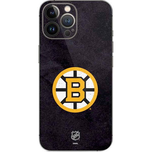 NHL Boston Bruins Distressed iPhone 14 Pro Max Skin