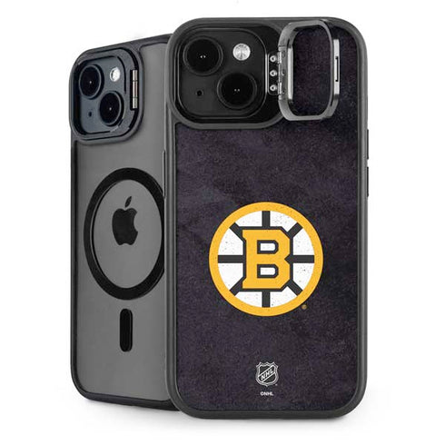 NHL Boston Bruins Distressed iPhone 15 Kickstand Case