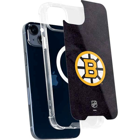 NHL Boston Bruins Distressed iPhone 15 MagSafe Case