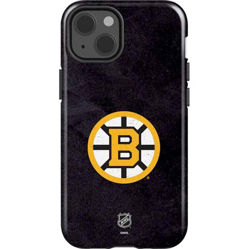 NHL Boston Bruins Distressed iPhone 15 Plus Impact Case