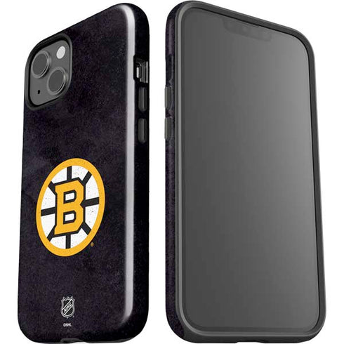 NHL Boston Bruins Distressed iPhone 15 Plus Impact Case