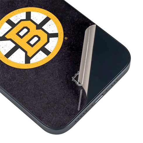 NHL Boston Bruins Distressed iPhone 15 Plus Skin