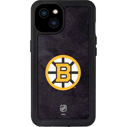 NHL Boston Bruins Distressed iPhone 15 Plus Waterproof Case
