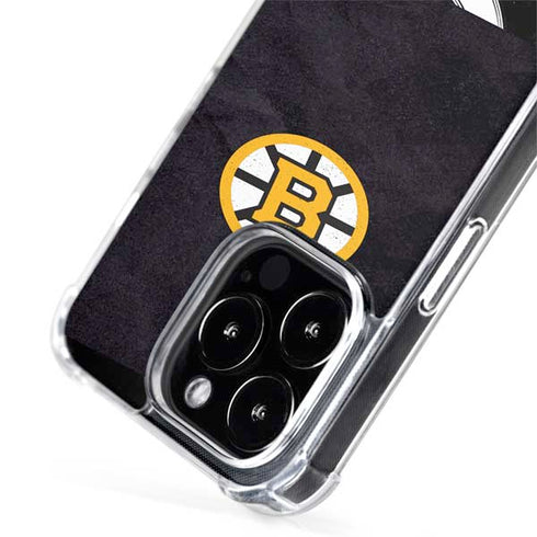 NHL Boston Bruins Distressed iPhone 15 Pro Max MagSafe Case