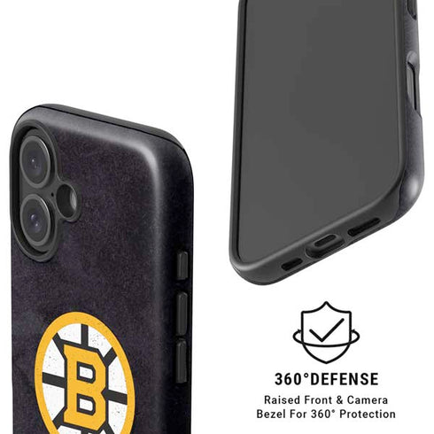 NHL Boston Bruins Distressed iPhone 16 Magsafe Impact Case