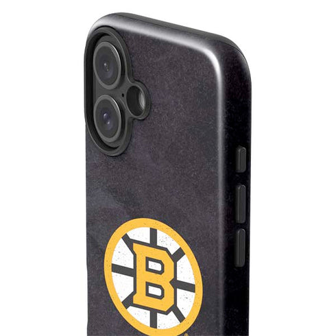 NHL Boston Bruins Distressed iPhone 16 Plus Impact Case