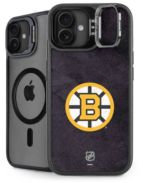 NHL Boston Bruins Distressed iPhone 16 Plus Kickstand Case