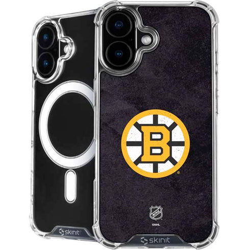NHL Boston Bruins Distressed iPhone 16 Plus MagSafe Case