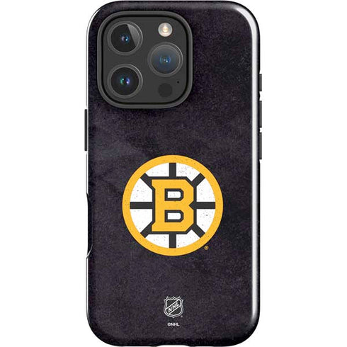 NHL Boston Bruins Distressed iPhone 16 Pro Impact Case
