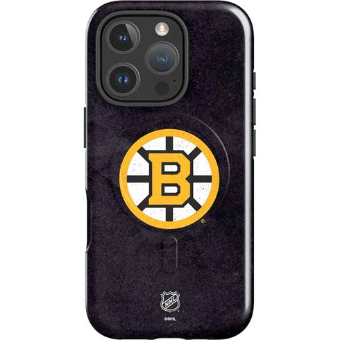 NHL Boston Bruins Distressed iPhone 16 Pro Magsafe Impact Case