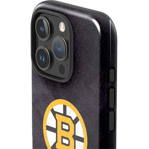 NHL Boston Bruins Distressed iPhone 16 Pro Max Impact Case