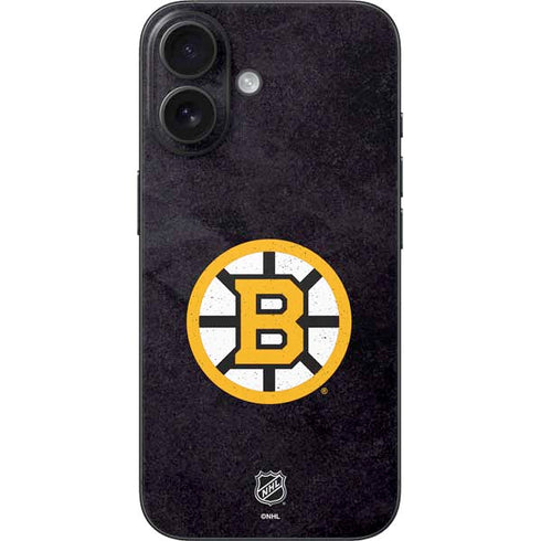 NHL Boston Bruins Distressed iPhone 16 Skin