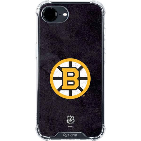 NHL Boston Bruins Distressed iPhone 16e Clear Case