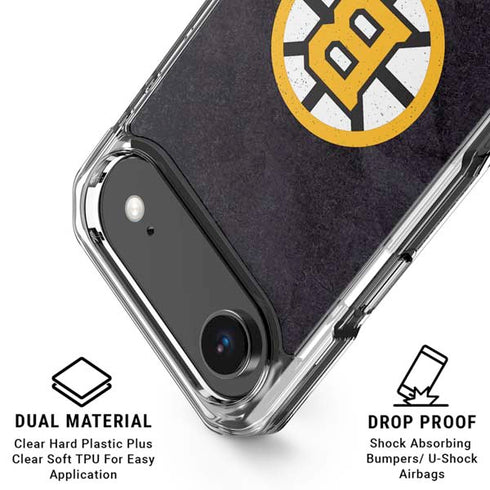 NHL Boston Bruins Distressed iPhone 17 Air Clear Case