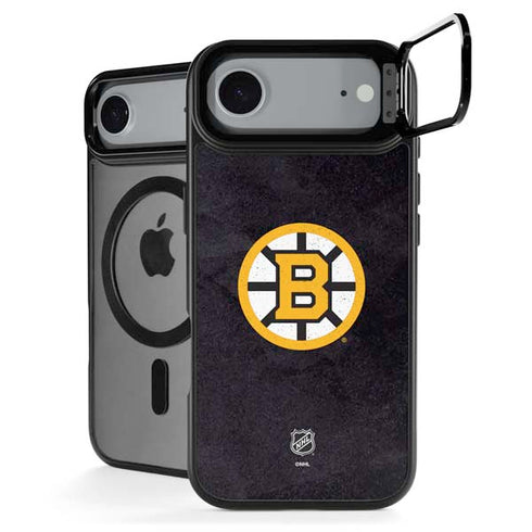 NHL Boston Bruins Distressed iPhone 17 Air Kickstand Case