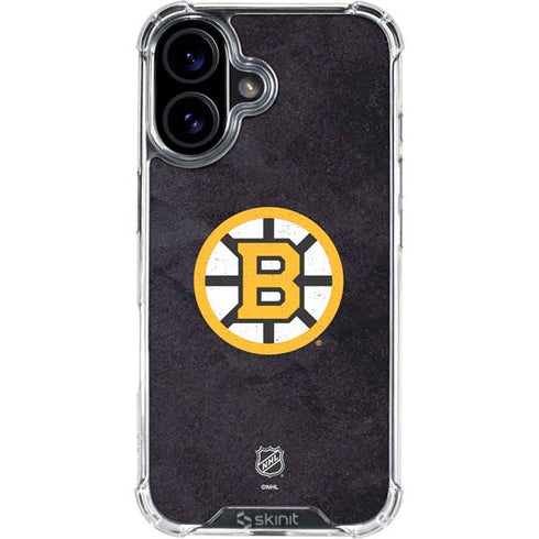 NHL Boston Bruins Distressed iPhone 17 Clear Case